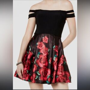 Blondies night juniors small rose cocktail dress